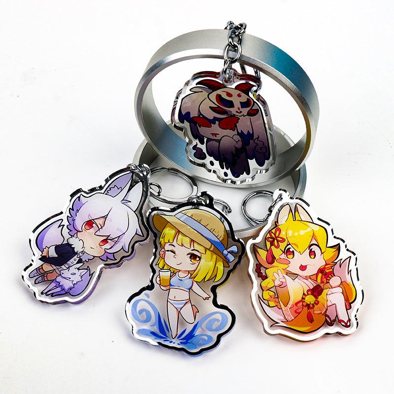 Custom Silver&amp;Gold edge acrylic keychain - VOGRACE