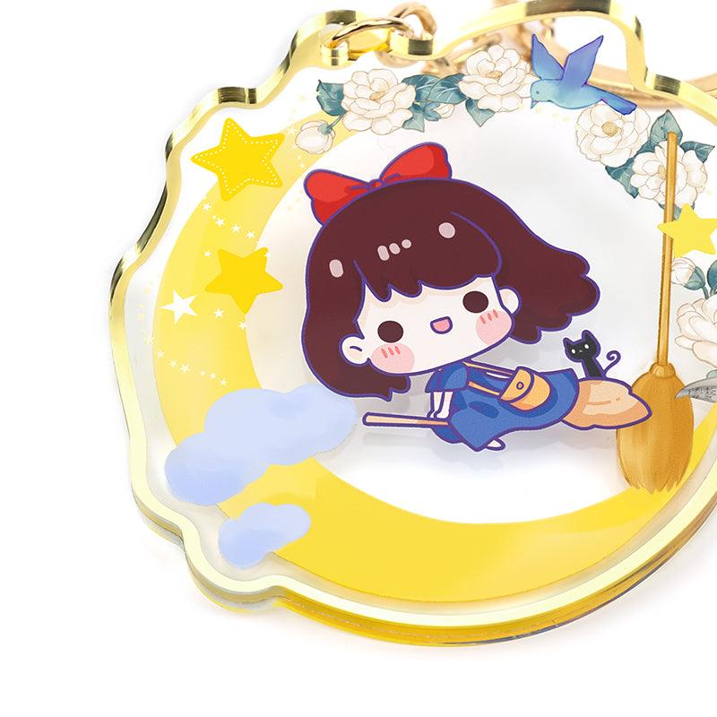 Custom Silver&amp;Gold edge acrylic keychain - VOGRACE