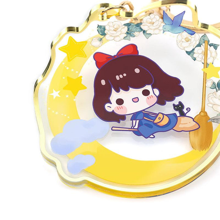 Custom Silver&amp;Gold edge acrylic keychain - VOGRACE